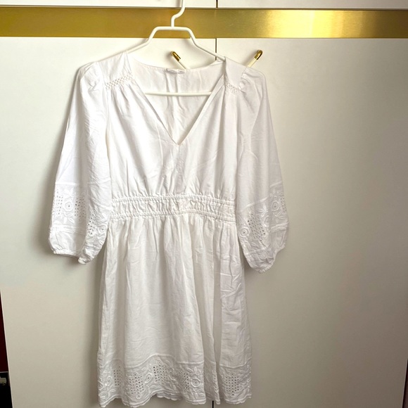 Knee-length white embroidered dress, by Gap - Picture 1 of 4